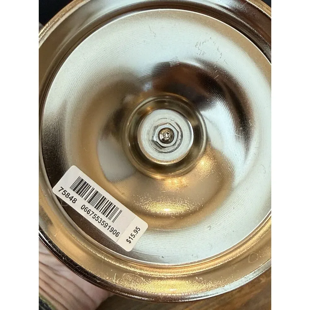 Bath & Body Works Glitter Butterfly Gold Metal Pedestal Candle Holder 3-Wick - Picture 6 of 7